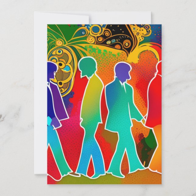 Tarjeta Festiva Rock Stars (Anverso)