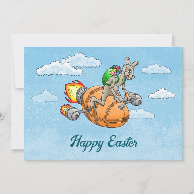 Tarjeta Festiva Rocket Bunny (Anverso)