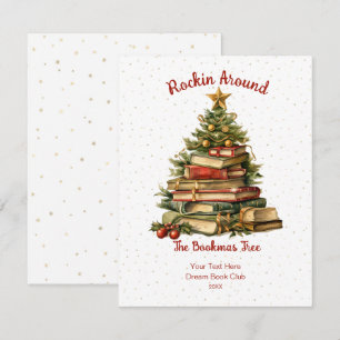 Tarjeta Festiva Rockin alrededor del árbol de Bookmas