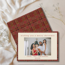 Rojo Dorado Cuadro de Gingham Foto Personalizada N