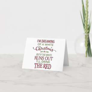 TARJETA FESTIVA ROJO O BLANCO PARA PASAR NAVIDADES CON "USTED"