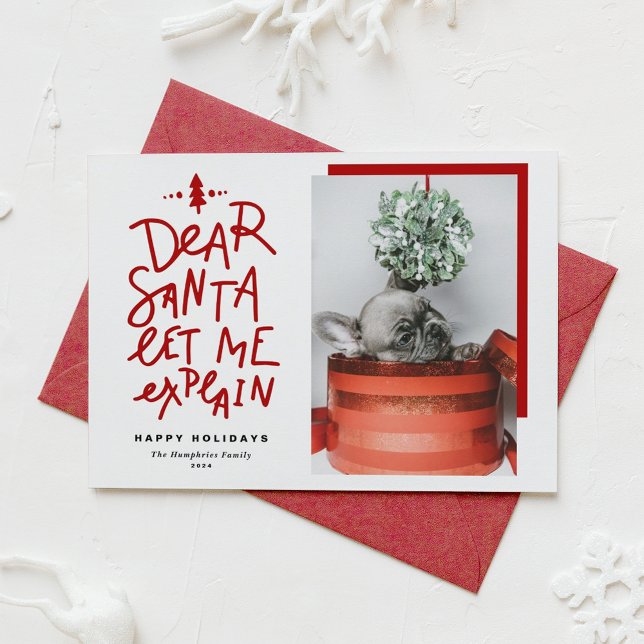 Tarjeta Festiva Rojo Querido Papá Noel Déjenme Explicar Foto Del B (Subido por el creador)