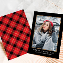 Rojo ruso de felpa con Navidades de foto de oro fa