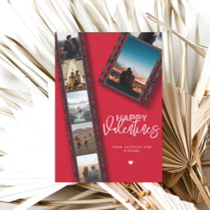 Tarjeta Festiva Rol de cámara de San Valentín 6 Pareja de Collage 