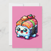 Rollo de sushi feliz - Comida japonesa de arte de