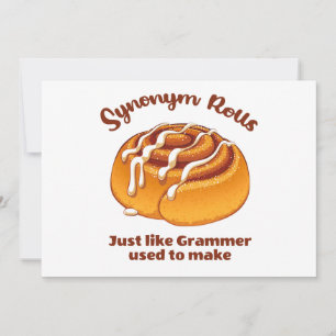 Tarjeta Festiva Rollos de sinónimo como Grammer solía hacer