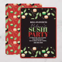 Rolos de Cumpleaños de Sushi Moderno con Nombre