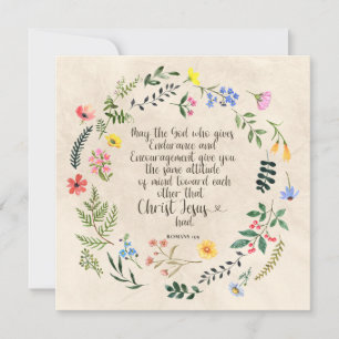 Tarjeta Festiva Romanos 15:15 Versículo de la Biblia Cristiana Acu