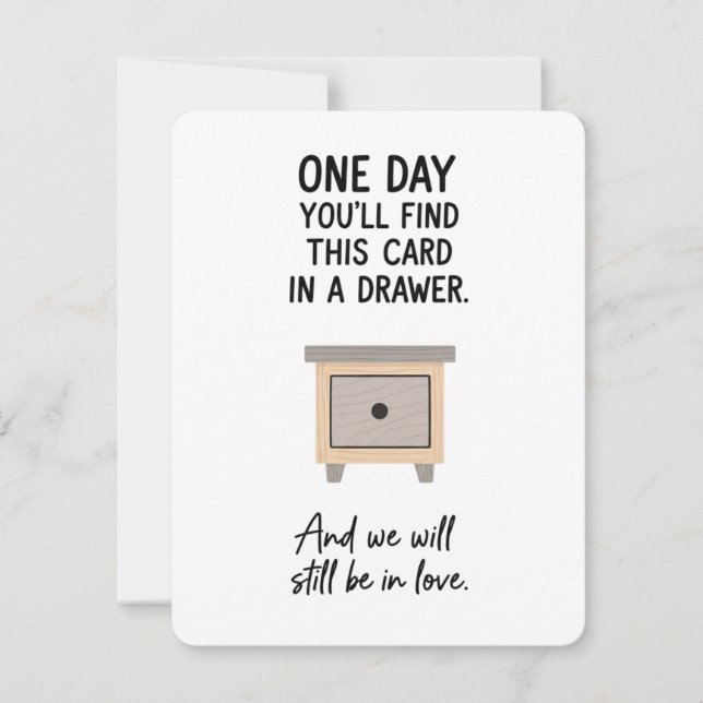 Tarjeta Festiva Romantic Drawer Card For Boyfriend In Love (Anverso)