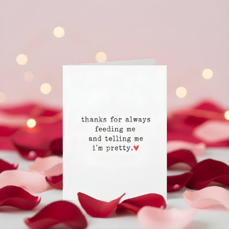 Tarjeta Festiva Romantic Food Love Valentine Card for Him Always