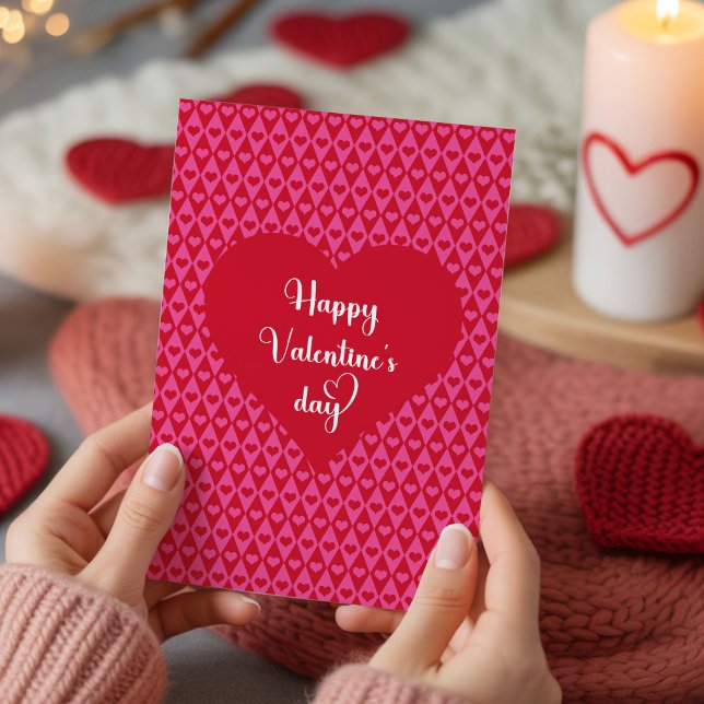 Tarjeta Festiva Romantic Red Hearts Valentine Card for Husband (Romantic Red Hearts Valentine Card for Husband)