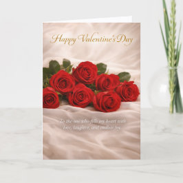 Tarjeta Festiva Romantic Red Roses Valentine’s Day Greeting Card