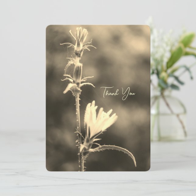 Tarjeta Festiva Romantic Trees & Flowers – Botanical Fantasy Boho  (Anverso de pie)