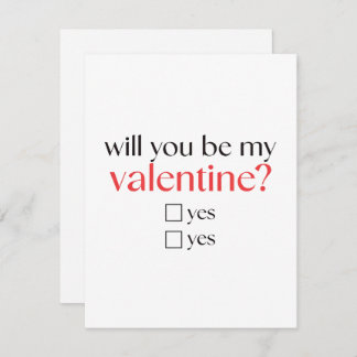 Tarjeta Festiva Romantic Will You Be My Valentine Card for Her