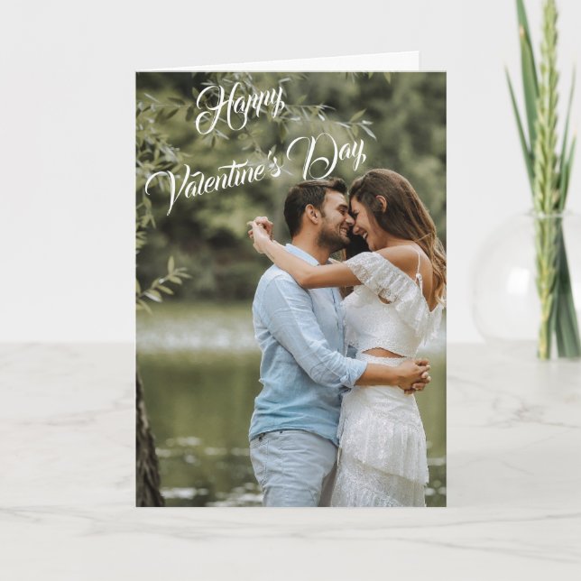 Tarjeta Festiva Romántico al amor de mi vida Feliz San Valentín (Anverso)