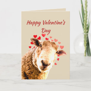 Tarjeta Festiva Romántico Pun Love Ewe Funny Sheep Animal Humor