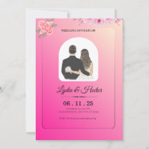 -Romántico-Rosa-Acuarela-Floral-Pareja-Boda-