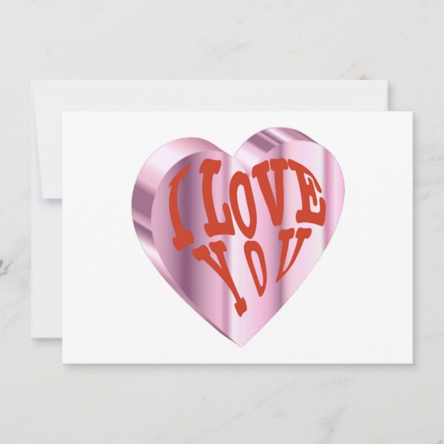 Tarjeta Festiva Romántico Tendencias San Valentín (Anverso)