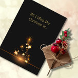 Tarjeta Festiva Romántico Todo Lo Que Quiero De Los Navidades Es<br><div class="desc">Una elegante tarjeta de Navidades románticos con un árbol de Navidad hecho de estrellas de oro y con un texto de oro,  "Todo lo que quiero para Navidades es... " Cuando ese especial lo abra,  encontrarán la palabra "¡Tú!" dentro.</div>