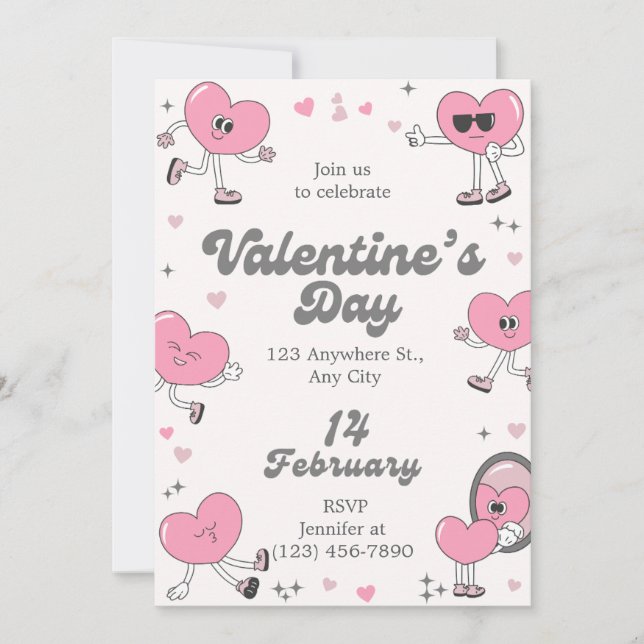 Tarjeta Festiva Romántico Todos los Días es Saludo Personalizado d (Anverso)