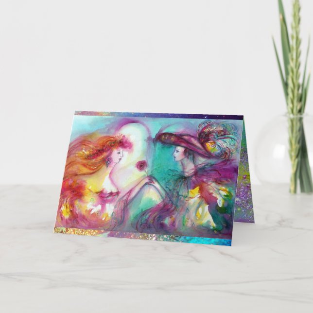 Tarjeta Festiva ROMEO Y JULIET El día de San Valentín (Anverso)