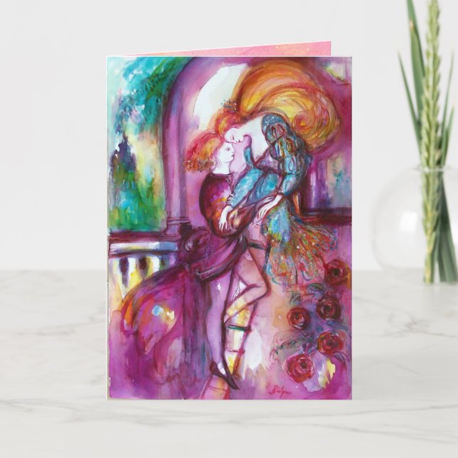 Tarjeta Festiva ROMEO Y JULIET Romántico Día de San Valentín (Anverso)