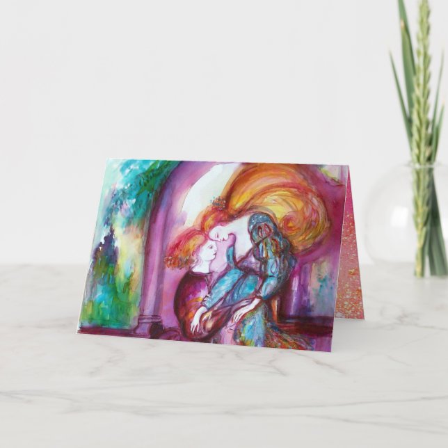 Tarjeta Festiva ROMEO Y JULIET Romántico Día de San Valentín (Anverso)