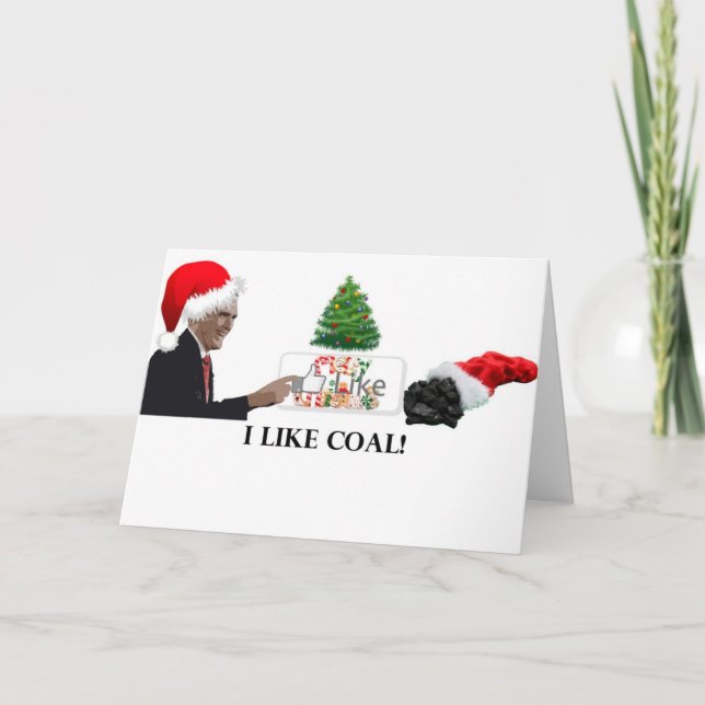 Tarjeta Festiva Romney Navidades Coal (Anverso)