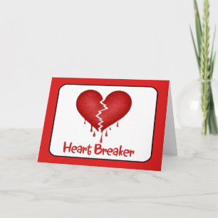 Tarjeta Festiva Rompidor de corazón con texto