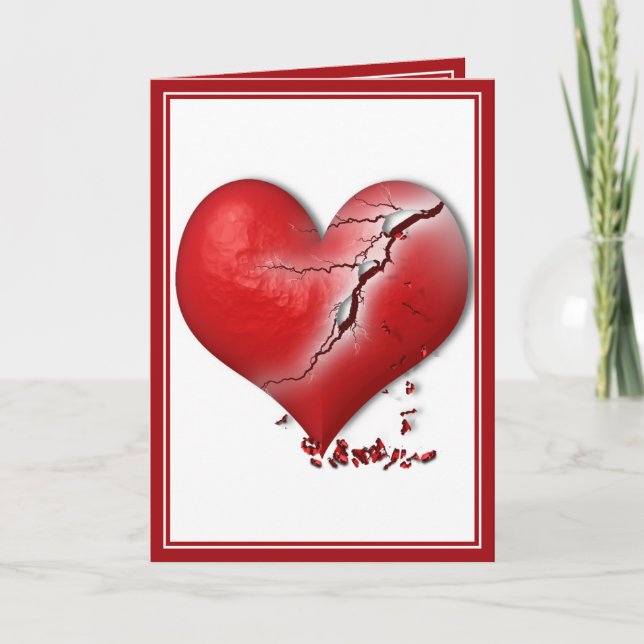 Tarjeta Festiva Rompiendo el corazón (Anverso)