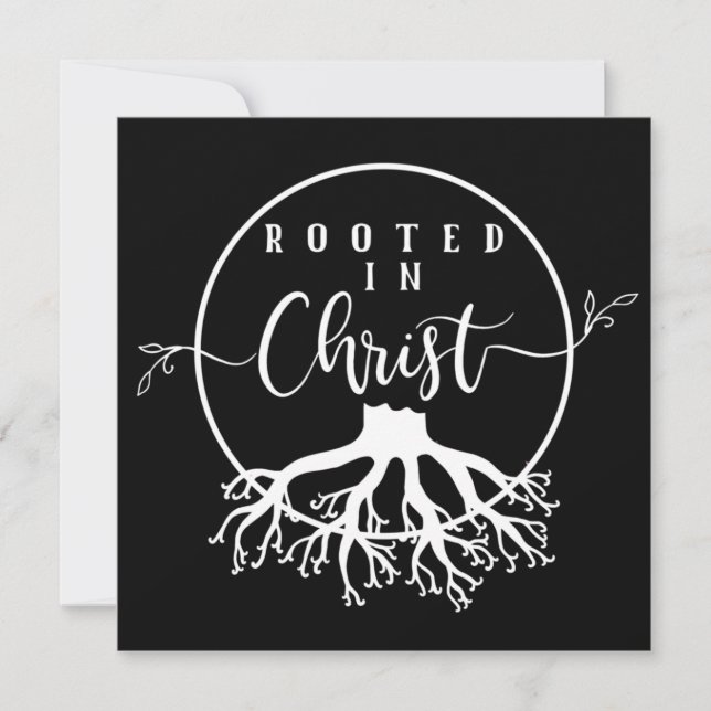 Tarjeta Festiva Rootado en Cristo (Anverso)