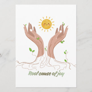 Tarjeta Festiva Rooted in Happiness | Uplifting Nature Card