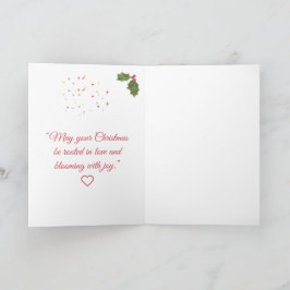 Tarjeta Festiva Rooted in Love, Growing in Joy—Botanical Christmas