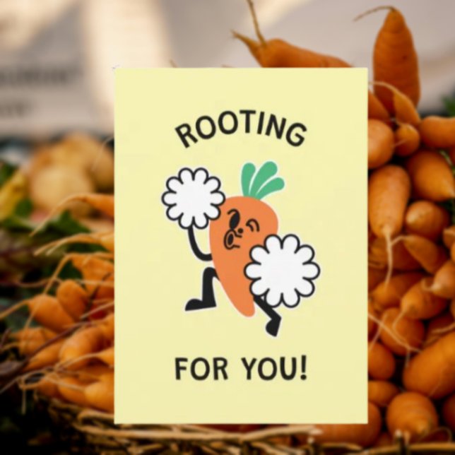 Tarjeta Festiva Rooting For You - Carrot Cheerader Card (Subido por el creador)
