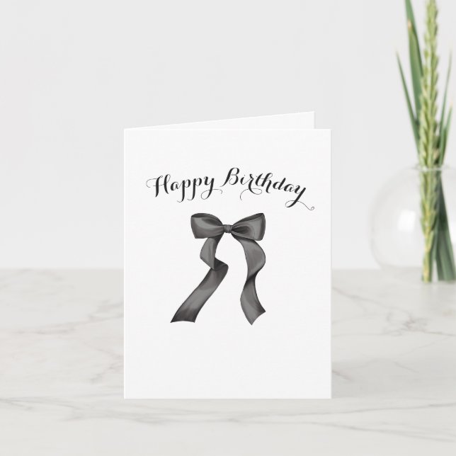 Tarjeta Festiva Ropa negra Feliz cumpleaños (Anverso)