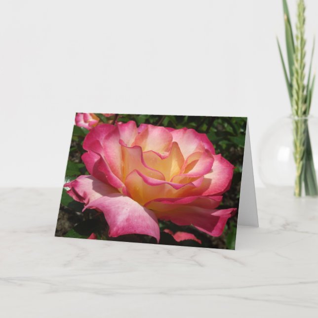 Tarjeta Festiva Rosa (Anverso)