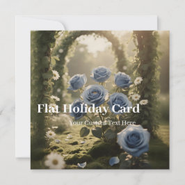 Tarjeta Festiva Rosa azul personalizado: amor por el aniversario ú