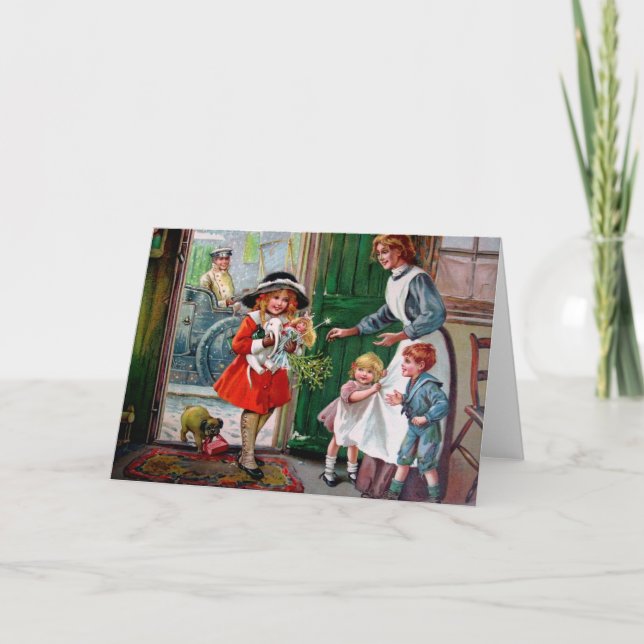 Tarjeta Festiva Rosa C. Petherick: Presentes para los pobres (Anverso)