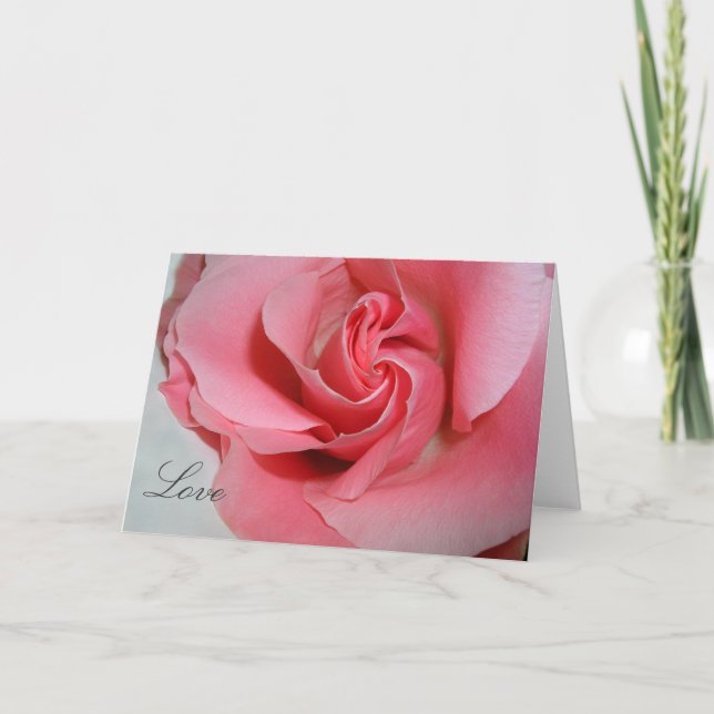 Tarjeta Festiva Rosa de amor (Anverso)
