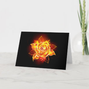 Tarjeta Festiva Rosa de incendios en auge