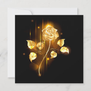 Tarjeta Festiva Rosa de oro (rosa de oro)
