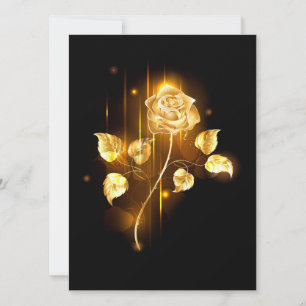 Tarjeta Festiva Rosa de oro (rosa de oro)