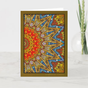 Tarjeta Festiva Rosa digital Mandala