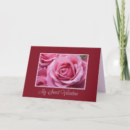 Tarjeta Festiva Rosa dulce San Valentín Rosa