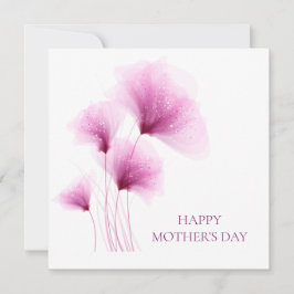 Tarjeta Festiva Rosa elegante del purpurina del día de madre