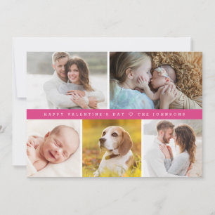 Tarjeta Festiva Rosa Feliz día de San Valentín Fotos personalizada