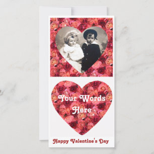 Tarjeta Festiva ROSA FIELD , rosa rojo vivo brillante