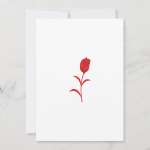 Tarjeta Festiva Rosa más loca, rojo lava, diseño floral