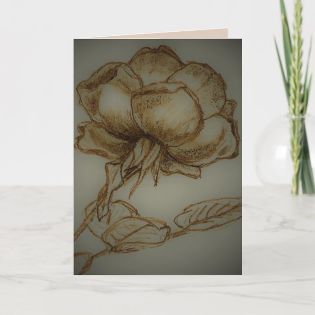 Tarjeta Festiva *'Rosa Noir', gracias por amarme. Como está. (Anverso)