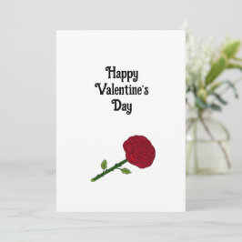 Tarjeta Festiva Rosa roja